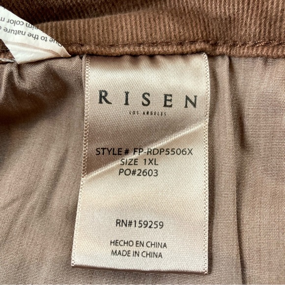 RISEN Wide Leg Jeans Espresso Brown High Rise NWT - Size 1XL (16-18) - Picture 10 of 14